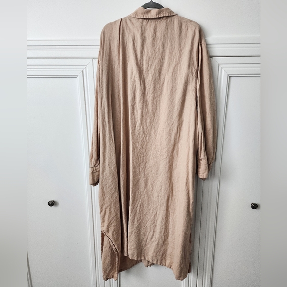 Relaxed Linen Midi Shirt Dress - Picture 5 of 11